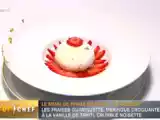 Recette Meringue gourmande à la vanille/crumble noisettes de fanny rey