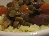 Recette Variante de couscous aux pois cassés, ratatouille, carottes et merguez