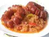Recette Saucisses frits sur lit de chou braisé
