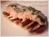 Recette Papillotes de saumon au roquefort sur un lit de poire