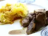 Recette Foie de veau au miel et courge spaghetti