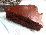 Recette Gâteau au chocolat, fromage blanc et framboises.