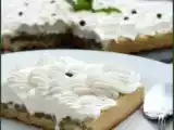 Recette Tarte à la rhubarbe et chocolat blanc.