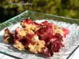 Recette Crumble pommes, poires, groseilles, myrtilles au pralin