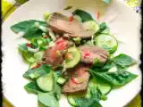 Recette Salade de boeuf au basilic thaï et spring