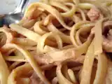 Recette Linguine au foie gras.