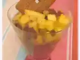 Recette Verrine de mousse au chocolat, ananas poêlé aux spéculoos