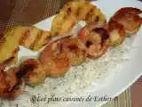 Recette Brochettes de crevettes et de pétoncles à la jamaïcaine