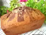 Recette Cake aux cacahuètes marbré au chocolat