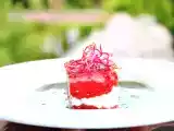 Recette Millefeuille de tomates confites et chèvre frais, et son coulis de basilic