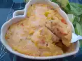 Recette Gratin de polenta au lait de soja et poivrons