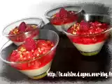 Recette Mousse au citron vert/brunoise de fraises aux éclats de pistache
