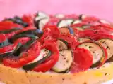 Recette Tarte tomates et courgettes sur croute de riz