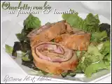 Recette Omelette roulée au jambon & tomates