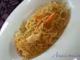 Recette Nouilles chinoises sautées, poulet/légumes