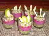 Recette Mousse de betterave et tartare de concombre-pomme verte