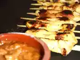 Recette Brochettes de poulet satay, sauce aux cacahuètes