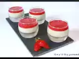Recette Panna cotta à la pistache et coulis aux fraises