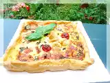 Recette Une tarte moutarde au basilic comté et tomates....