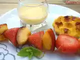 Recette Brochettes de fraises et nectarines, sauce à l'orange