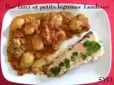 Recette Bar farci et ses petits légumes tandoori