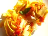 Recette Tagliatelles à la crème de poivrons, tomates et safran mmmmh !!!