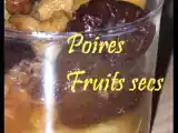 Recette Poires et fruits secs au vin doux