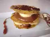 Recette Millefeuille croustillant de banane et chocolat, sauce caramel a la fleur de sel