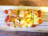 Recette Mes brochettes de saumon au gingembre et au basilic