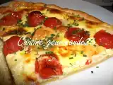 Recette Tarte aux tomates cerises et bûche de chèvre