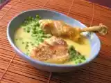 Recette Fricassée de poulet crémeuse aux petits pois