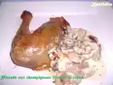 Recette Pintade aux champignons et à la crème
