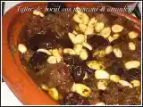 Recette Tajine de boeuf aux pruneaux et amandes