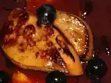 Recette Foie gras poelé sur pave de polenta et sauce au raisin
