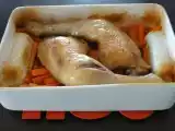 Recette Poulet rôti et carottes confites au safran