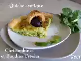 Recette Quiche exotique, christophines et boudins créoles, de mamigoz