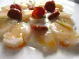 Recette Carpaccio de saint jacques au chorizo presque comme cyril lignac