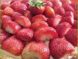 Recette Tarte aux fraises à la crème pâtissière aromatisée à l'amaretto
