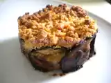 Recette Charlotte d'aubergines et son crumble au parmesan