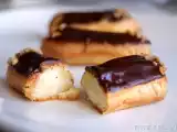 Recette Eclair à la vanille et ganache au chocolat noir