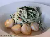 Recette Pétoncles et pâtes aux épinards