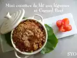 Recette Mini-cocottes de blé aux petits légumes et inclusion de corned beef