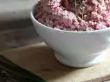 Recette Tartinade toute rose de radis, échalote, chèvre et ciboulette