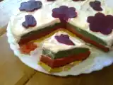 Recette Gâteau salé tricolor aux légumes: betterave, carotte, épinard
