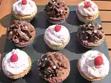 Recette Assortiment cupcakes mousse framboises/mascarpone et mousse au chocolat