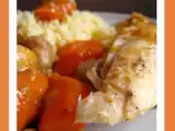 Recette Poulet en cocotte avec ses carottes et châtaignes