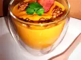 Recette Velouté de carottes et sa chips de lard croustillante