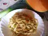 Recette Tagliatelle aux poireaux et potiron