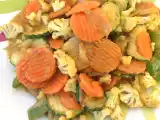Recette Wok de lêgumes croquants au curry rouge