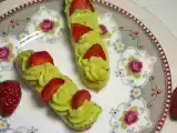Recette Eclairs pistache et fraises